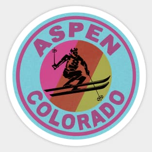 Aspen Colorado Skiing Ski Sticker